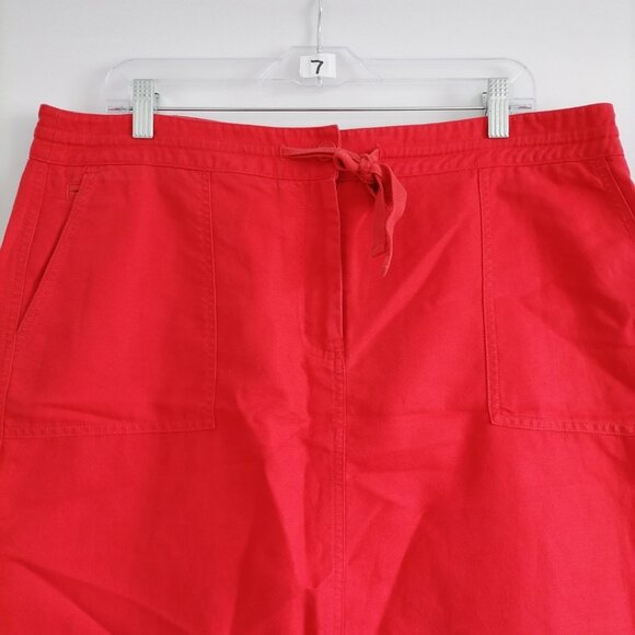Talbots Womens Bright Red Y2K Whimsigoth Linen Blend A-Line Mini Skirts Size 14 - Picture 2 of 7